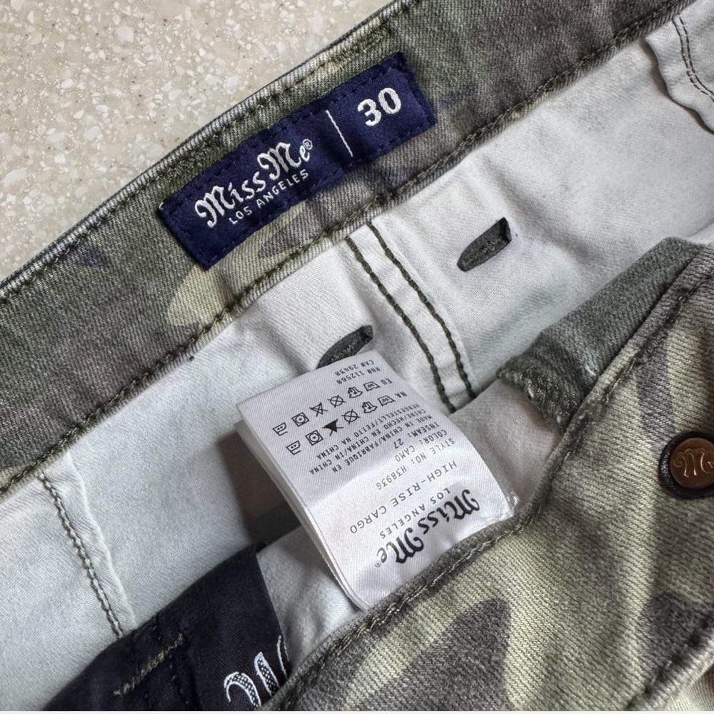 Miss Me Green Camouflage Jeans Women’s